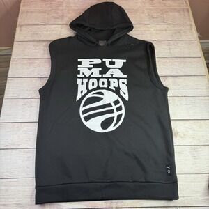 Puma Hoops Posterize 2.0 Sleeveless‎ Hoodie Men's XLT Tall Black NWOT